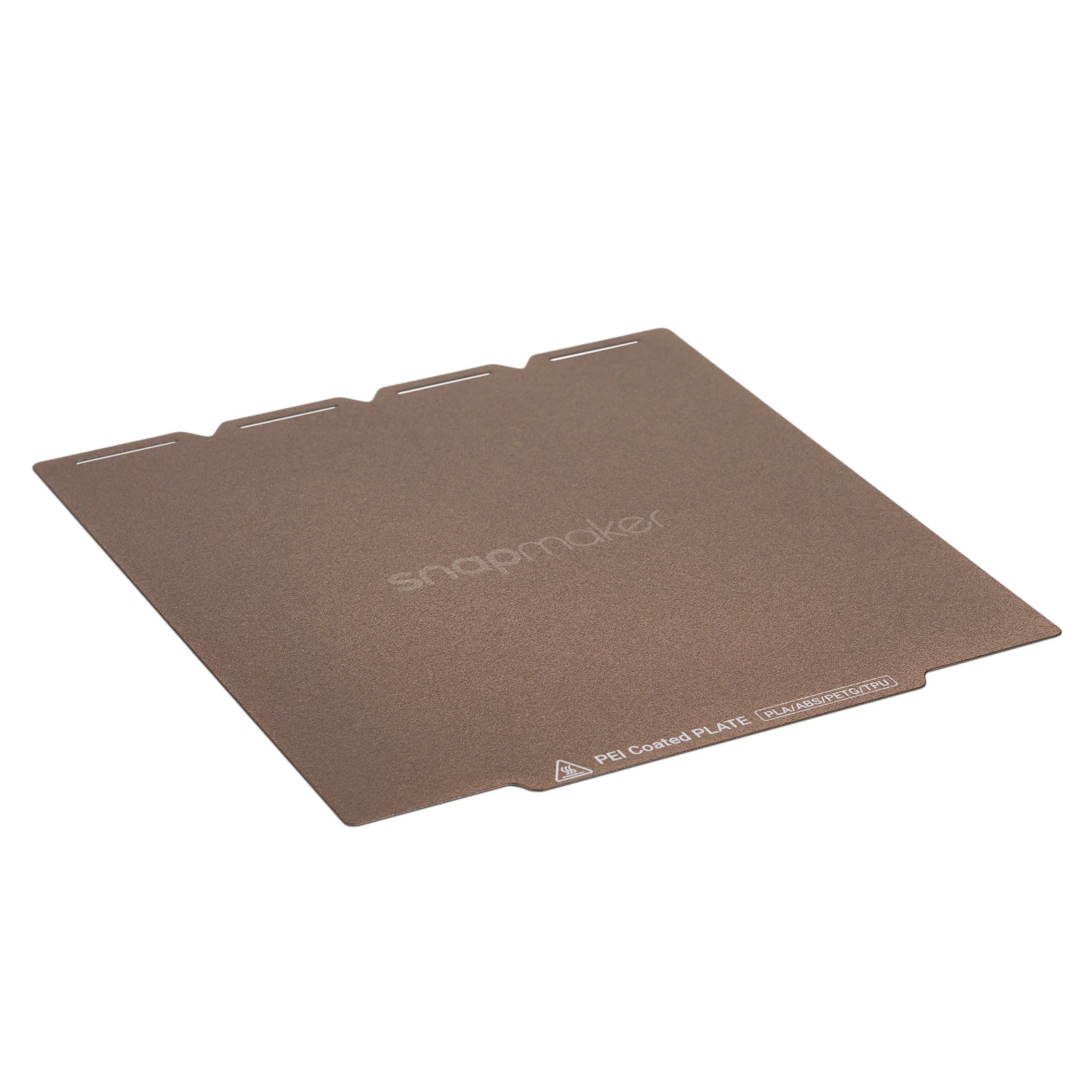 Angled view of Textured PEI Steel Plate for reliable Snapmaker U1 print preparation.
