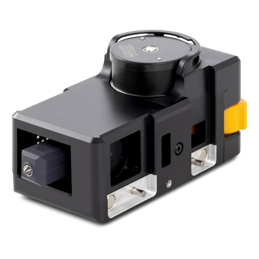 Toolhead 1 Left Slot for Snapmaker U1 close up showing stainless steel nozzle and solid build for precise 3D printing performance.