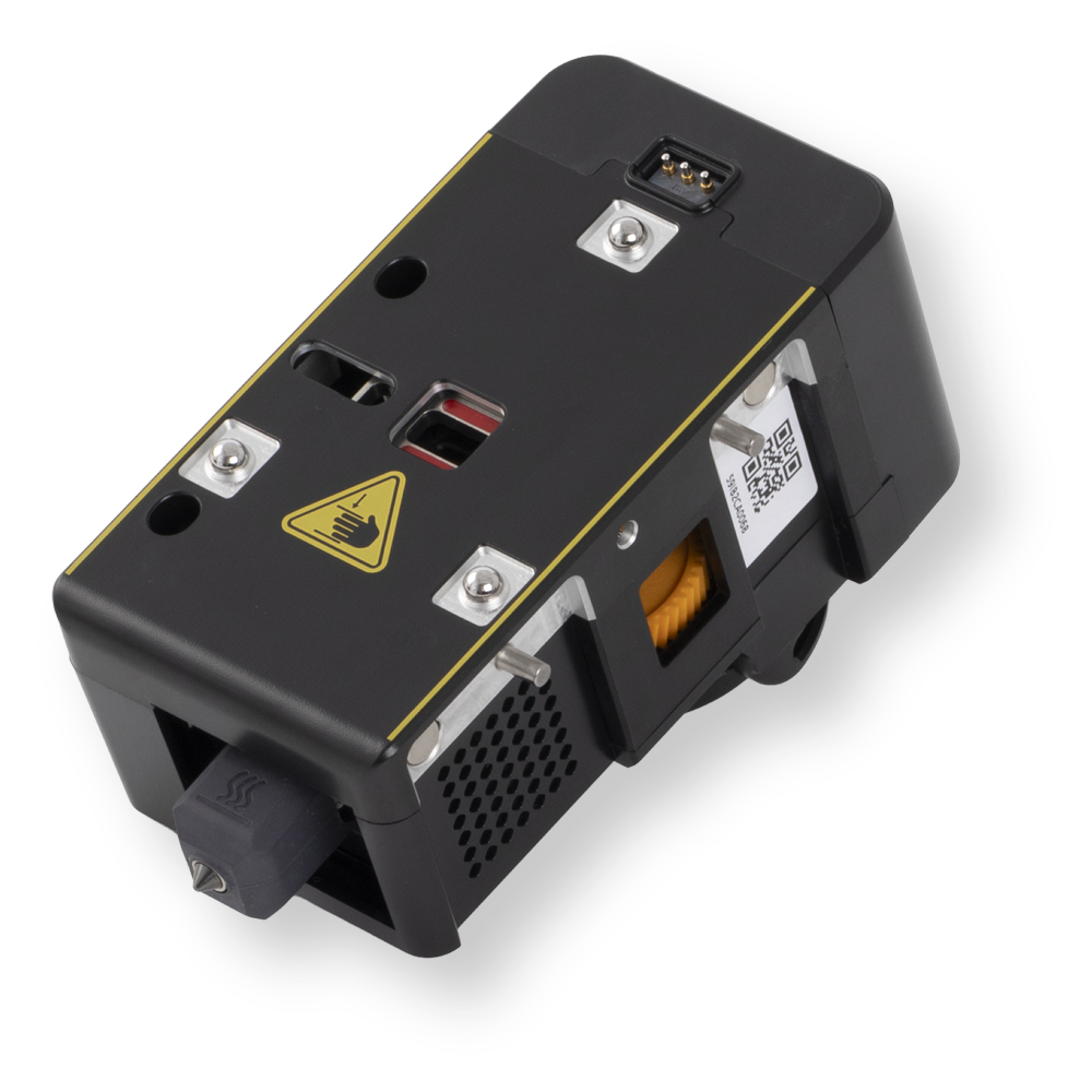 Angled view of Toolhead 2/3/4 Right Slot for Snapmaker U1 showing cooling vents sensor area and metal frame.