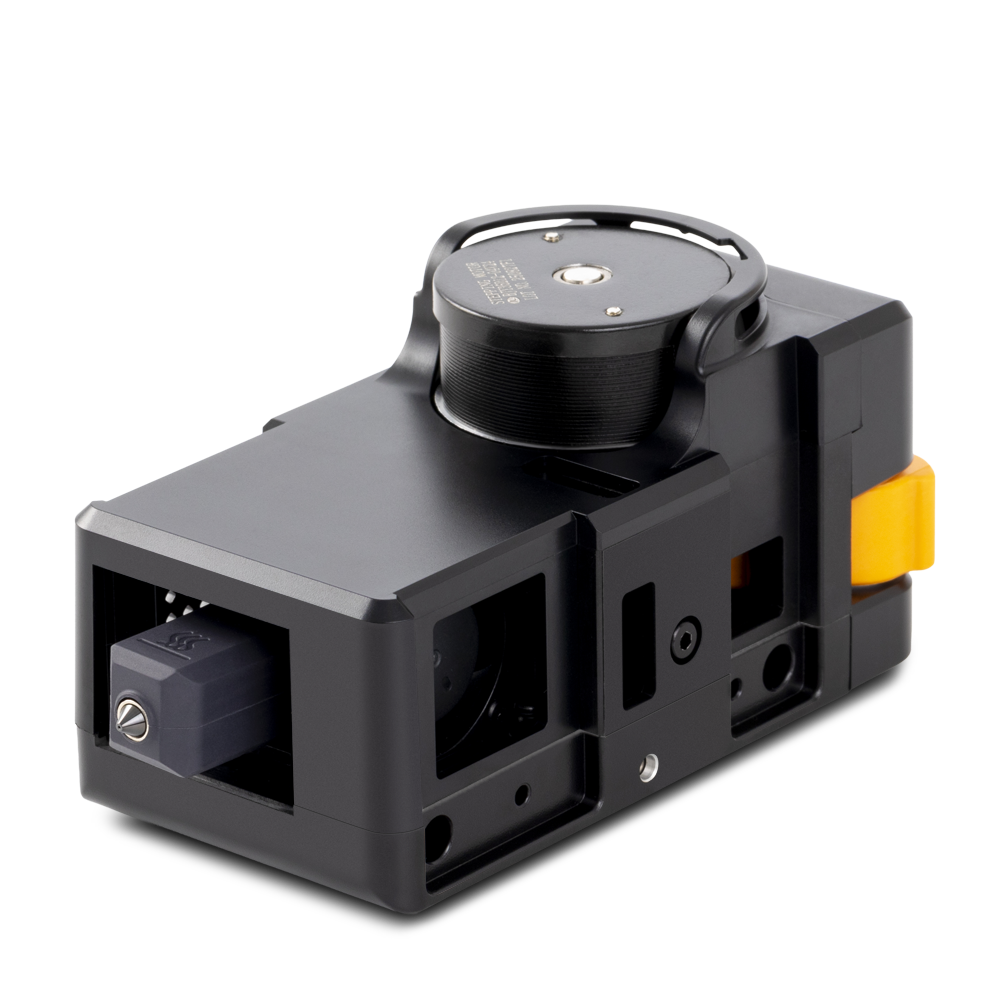 Toolhead 2/3/4 Right Slot for Snapmaker U1 close up showing stainless steel nozzle and sturdy frame for high precision 3D printing.