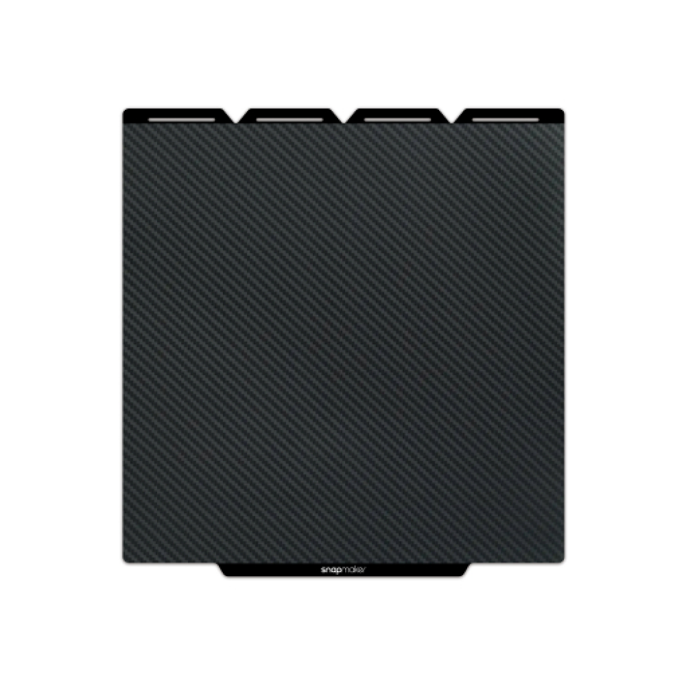 Graphic Effect Steel Plate for Snapmaker U1 top view showing the carbon-fiber texture build surface.