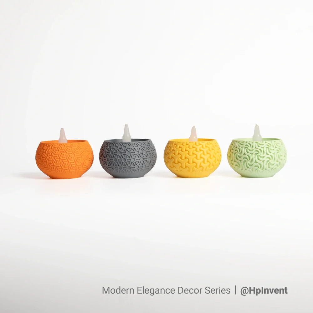 Candle-shaped decor prints show the fine detail of Snapmaker Matte PLA Filament.