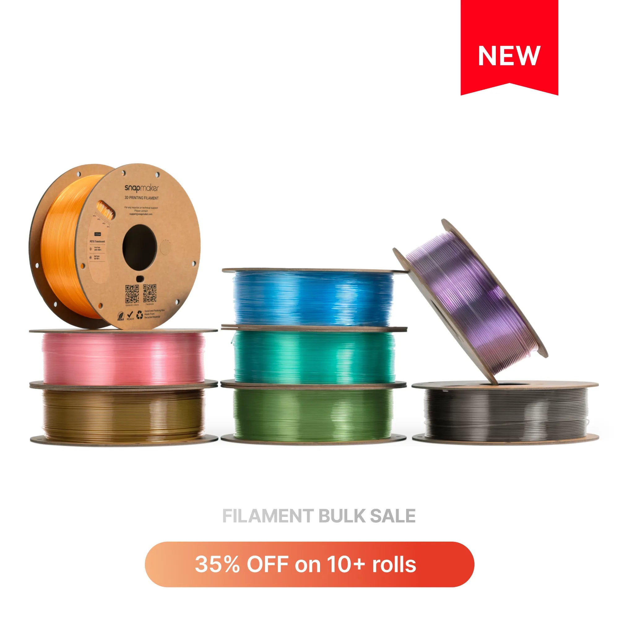 PETG Translucent Filament (RFID) - 1kg