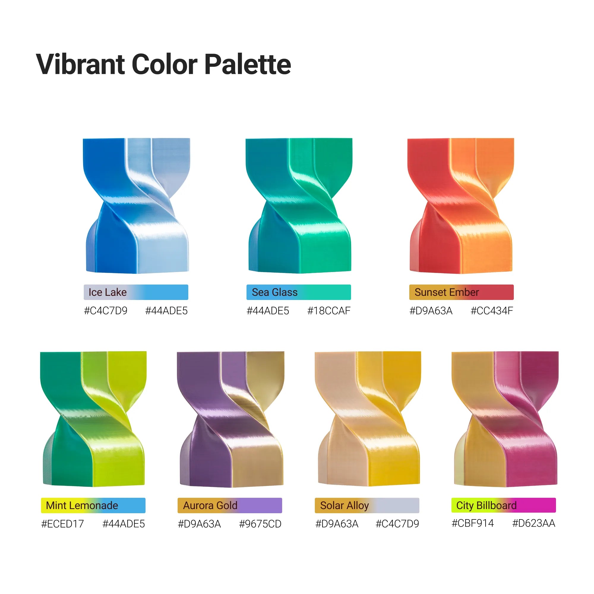 Silk Dual-Color PLA Filament (RFID) - 1kg