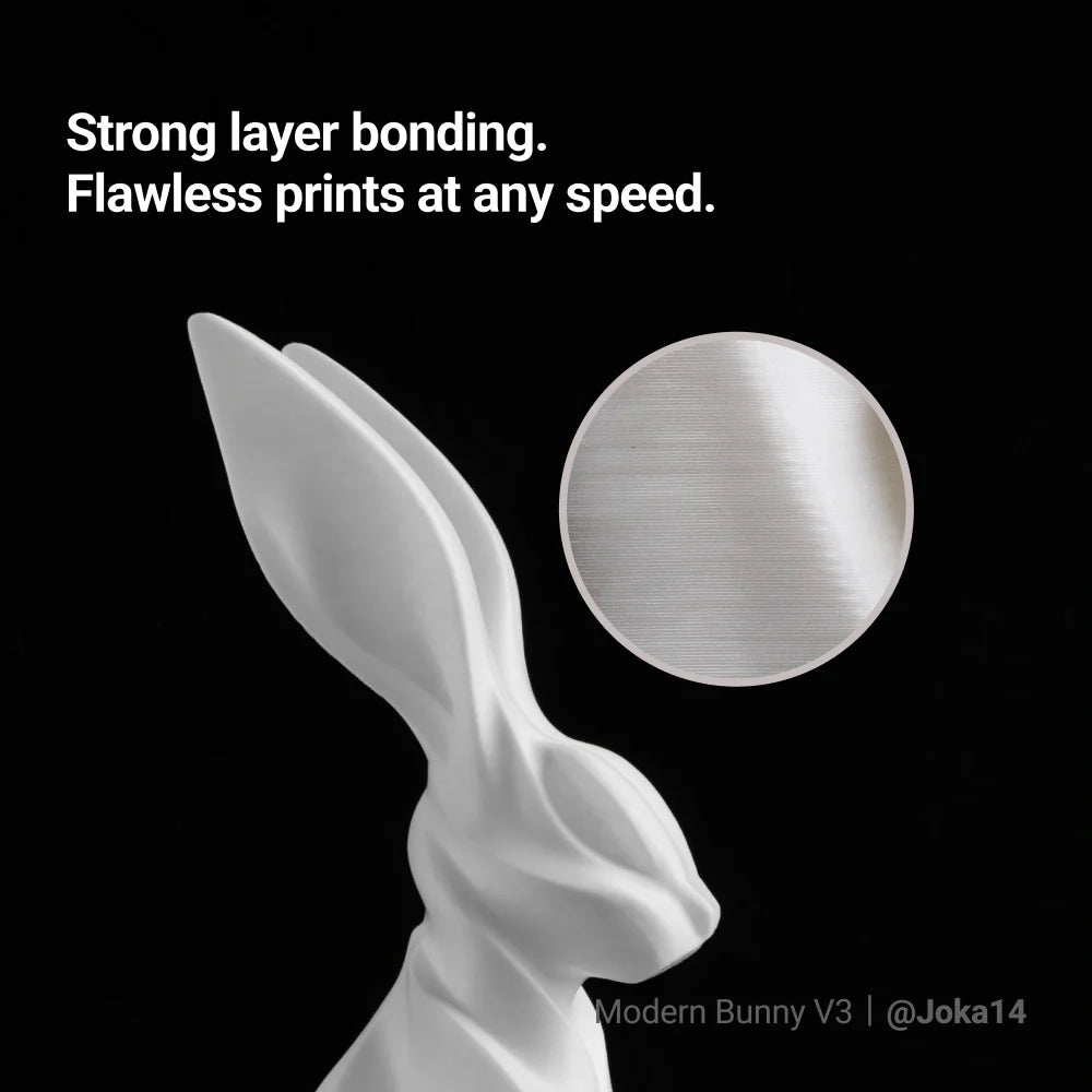SnapSpeed PLA Filament shows strong layer bonding with clean print texture.