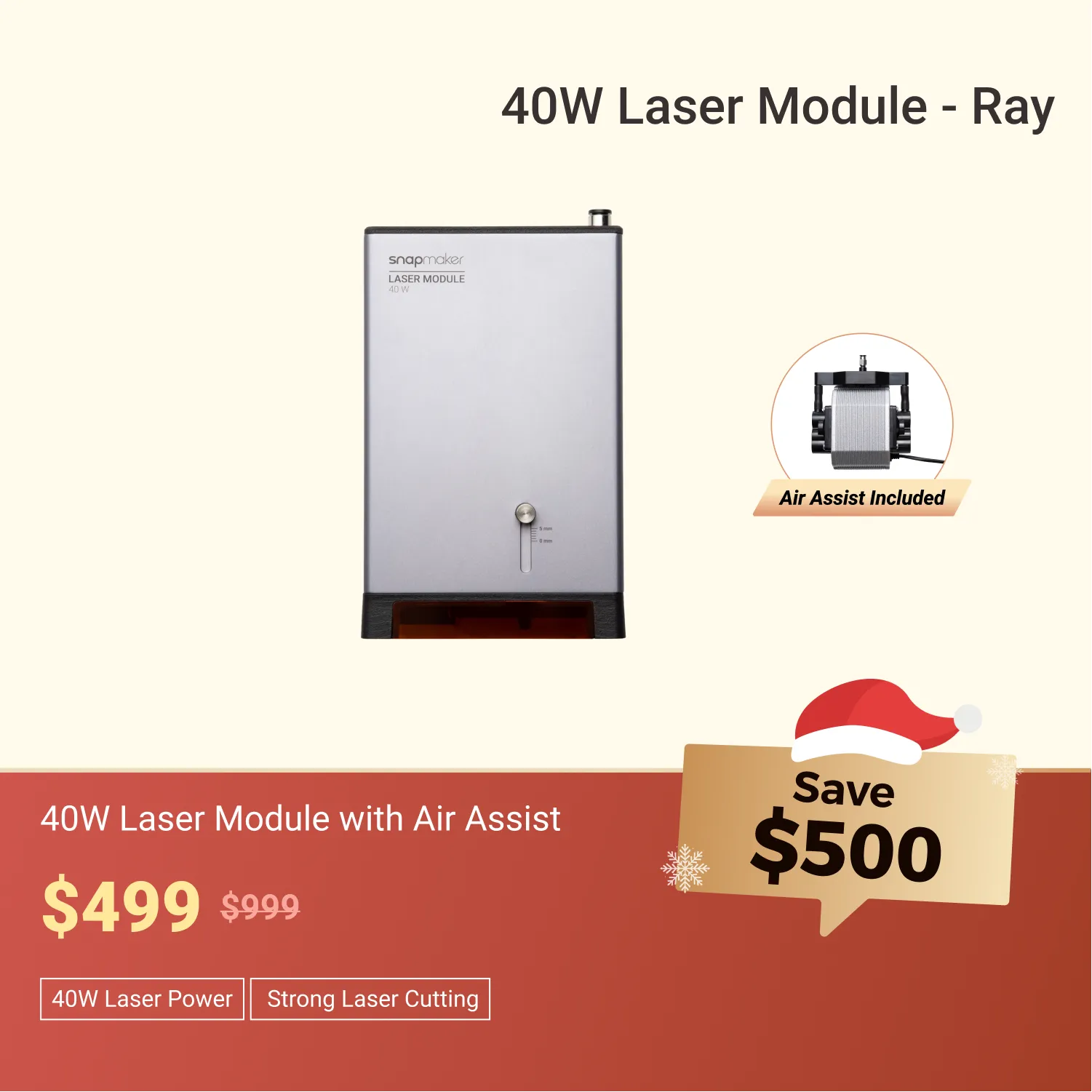 Snapmaker 40W Laser Module with Air Assist