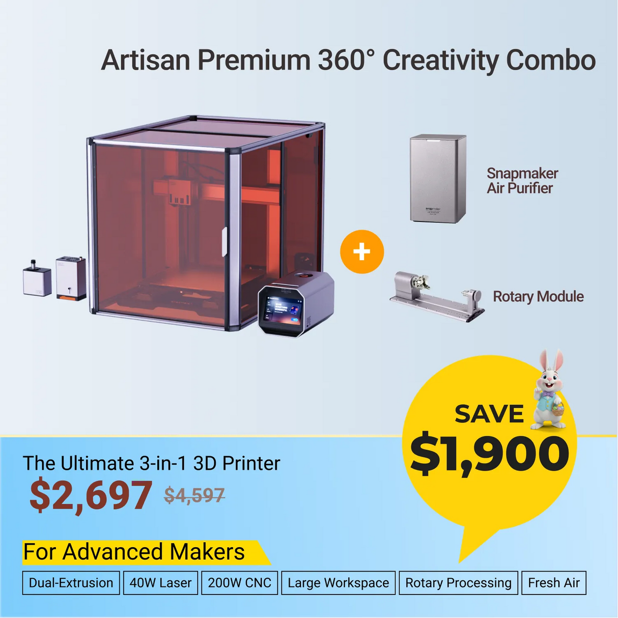 Snapmaker Artisan 3-in-1 3D Printer - Snapmaker US Snapmaker Artisan 3-in-1 3D Printer - Snapmaker US